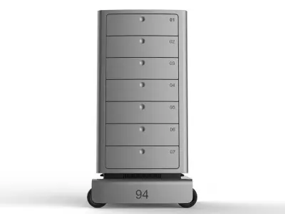 Generic Delivery Robot 01 7 Drawers 3D model