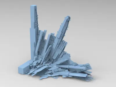 Sci fi Scorpion Claw rock 4 3D model