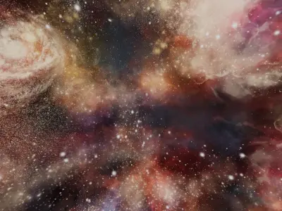 HDRI Panoramic Sky - 360 starfield - 04nebula Low-poly 3D model