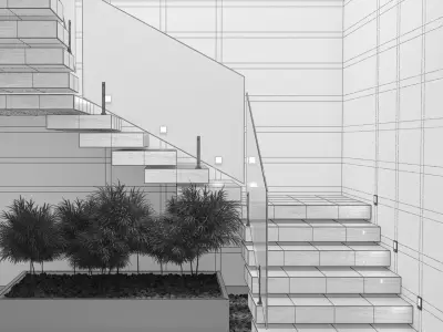 Green Staircase 3D model