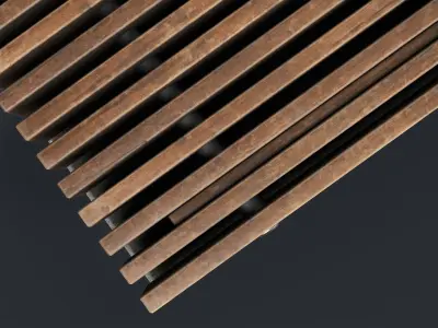 Modern Outdoor Bench 33 PBR Game Ready Low-poly 3D model