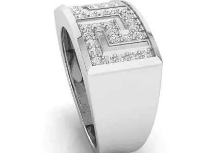 Small fancy mans ring 3D print model