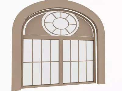 Classic door 3 Low-poly 3D model