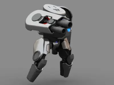 Combat DroidX250  rigged 3D model