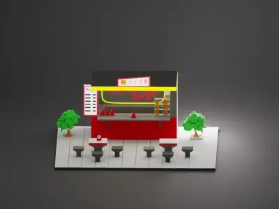 Street Food Isometric 3D model