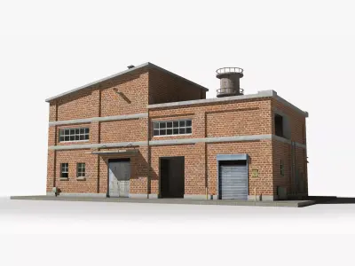 Factory xx10 Low-poly 3D model
