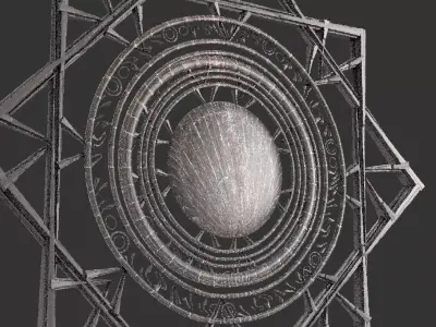 Babylonian Wall design 5 3D model