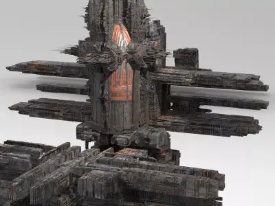 Cyberpunk Relay distruptor Tower 1   3D model