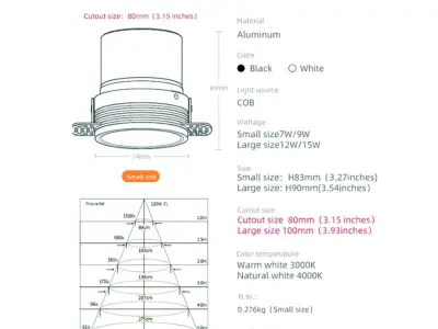 Aisilan LED Recessed Frameless Spot Lamp 3D model