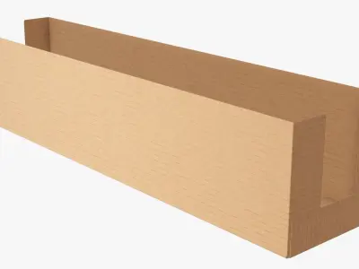 Tray cardboard box long shelf  3D model