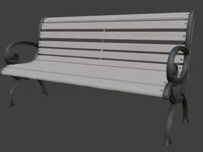 Classic Park Bench 3D Model 3D model get