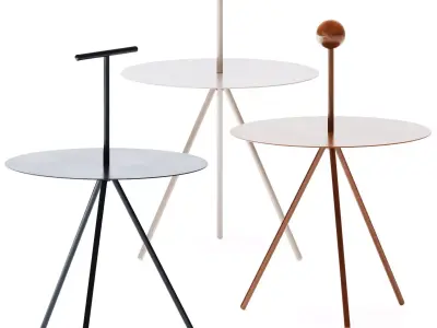 Trino Side Table by Viccarbe 3D model