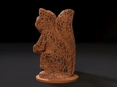 Squirrel figurine 3D print model