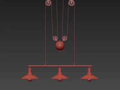 Loft Cone Pendant Balance Line 3 3D model