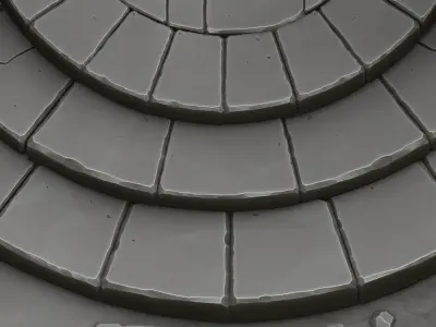 Stylized ruins 3D model