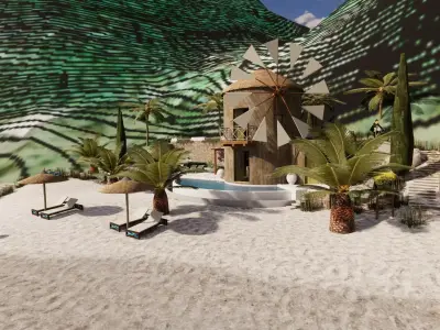 Leisure vacation beach 3D model