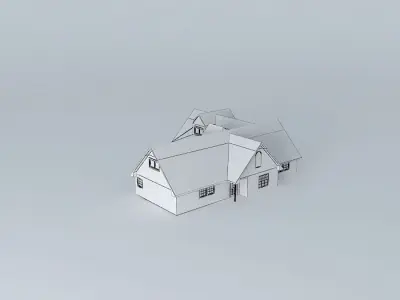 Small Brick and Stone House Free 3D model