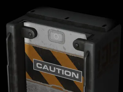Sci-Fi Wall Switch Low-poly 3D model