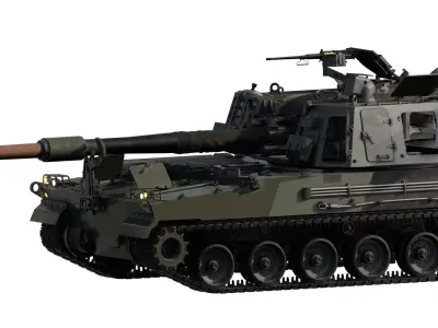 norwegian k9 vidar self-propelled howitzer 3D model