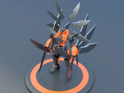 Mech Robot Cyborg EvolutIon stage THREE 3D model