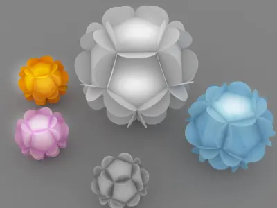 origami flower 2 3D model