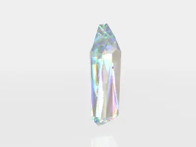 stones low poly swarovski crystal point 3D model