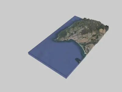 Port Elizabeth City Low-poly 3D model