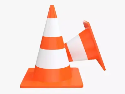 Traffic cones 3D model