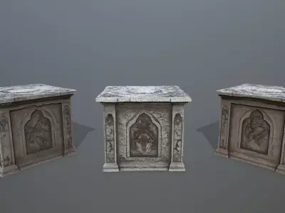 column  Low-poly 3D model