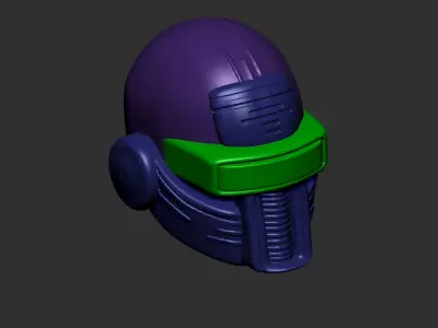 helmet high poly sculpt 3d printable ver 7 3D model 3D model