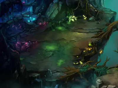 Stone Fallen Land - Jungle Stone Forest 02 3D model