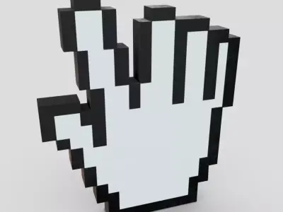 Cursor Hand 2 Low-poly 3D model