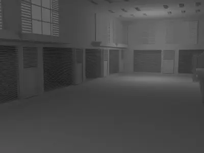 Hospital Interior No Material 3D model