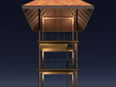 Tropical tower 26A02 3D model