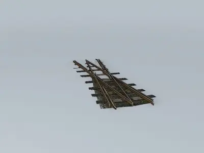 Eco Rail N/Gauge Cross Over Old Steam Days Free 3D model