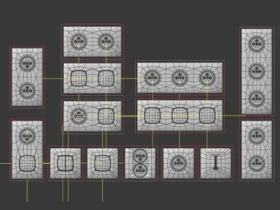 COLLECTION---Electrical outlets and light switches 3D model
