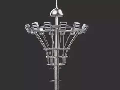 High Mast Flood Lighting 3D model