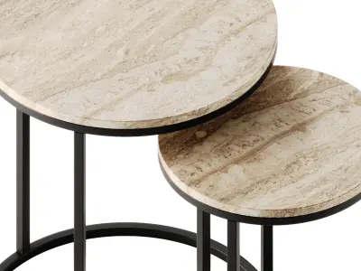 Richmond Interiors Avalon Side Table set 3D model