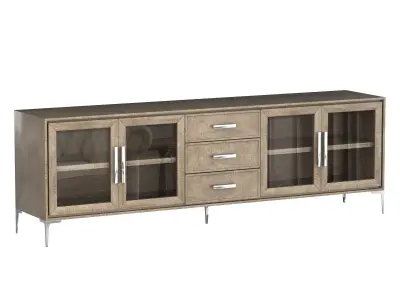 BENOIT GLASS 4-DOOR SIDEBOARD WITH DRAWERS 3D model