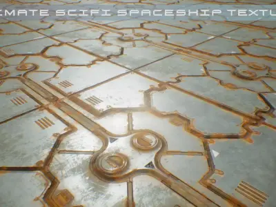 PBR Sci-Fi Spaceship Texture 20 Low-poly 3D model