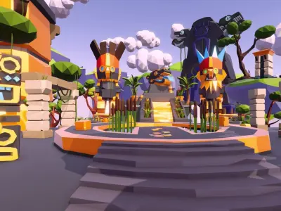 Low Poly Medieval Village - Unity URP 3D model