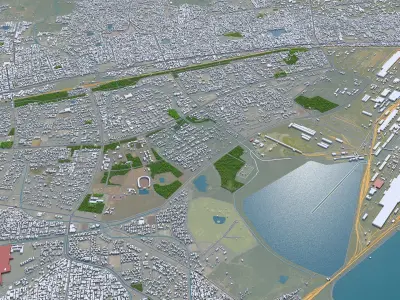 Bhilai Durg Chhattisgarh 30km Low-poly 3D model