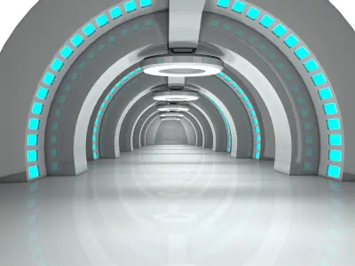 Sci fi Interior corridor 3D model purchase
