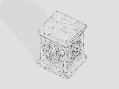 classical stone plinth Low-poly 3D model