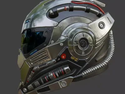 SciFi Helmet 3D model