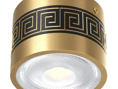  Spotlight meander pattern Low-poly 3D model