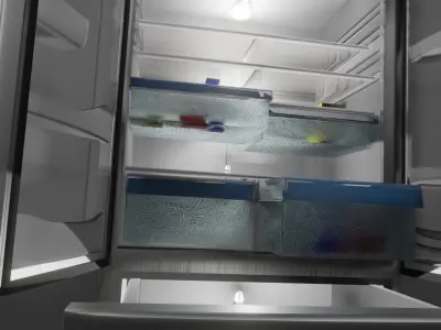 refrigerator version for blender eevee and cycles  and obj file Low-poly 3D model
