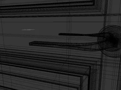 wooden door 3D model 4