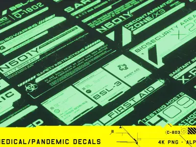 SCIFI MEDICAL-PANDEMIC DECALS  Texture