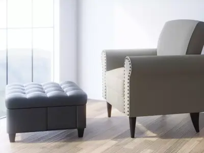 Interior Startup Livingroom Sceen Subdivision Ready for Film Low-poly 3D model